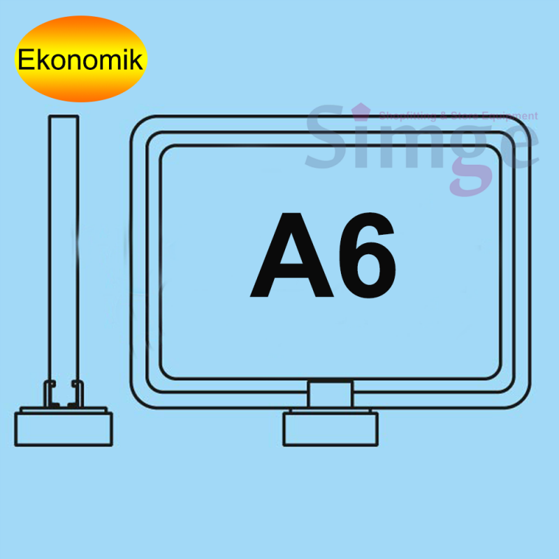 Mıknatıs Tutuculu A6 Plastik Çerçeve Fiyat Etiketlik
