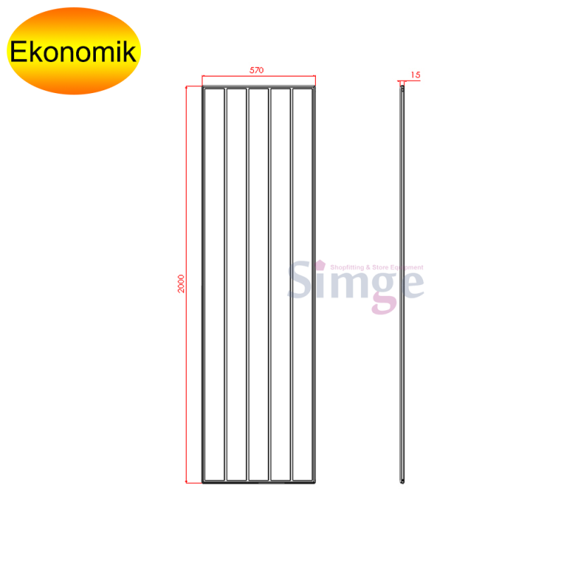 Mağaza Vitrin Arkası Paravan, Çizgi