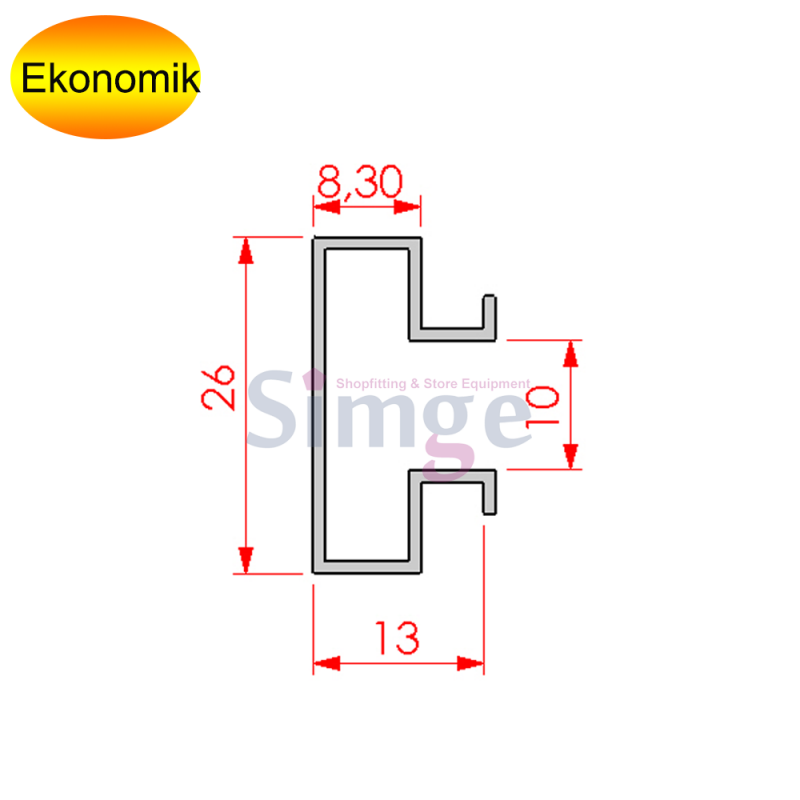 Kanallı Pano Kanal Aluminyumu Profili