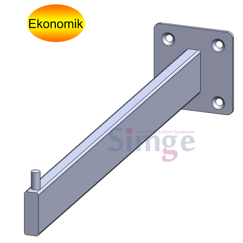 Duvara Düz Tek Pimli Düz Baston Askılık