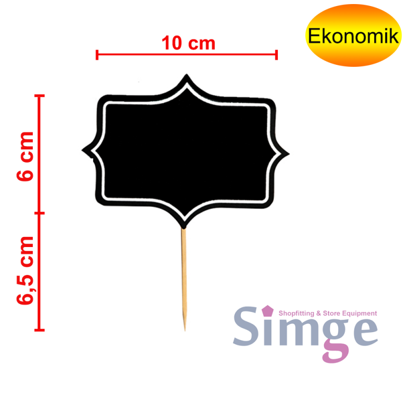 Ahşap Saplamalı Fiyatlık, Market Reyon Etiketliği, Silinebilir