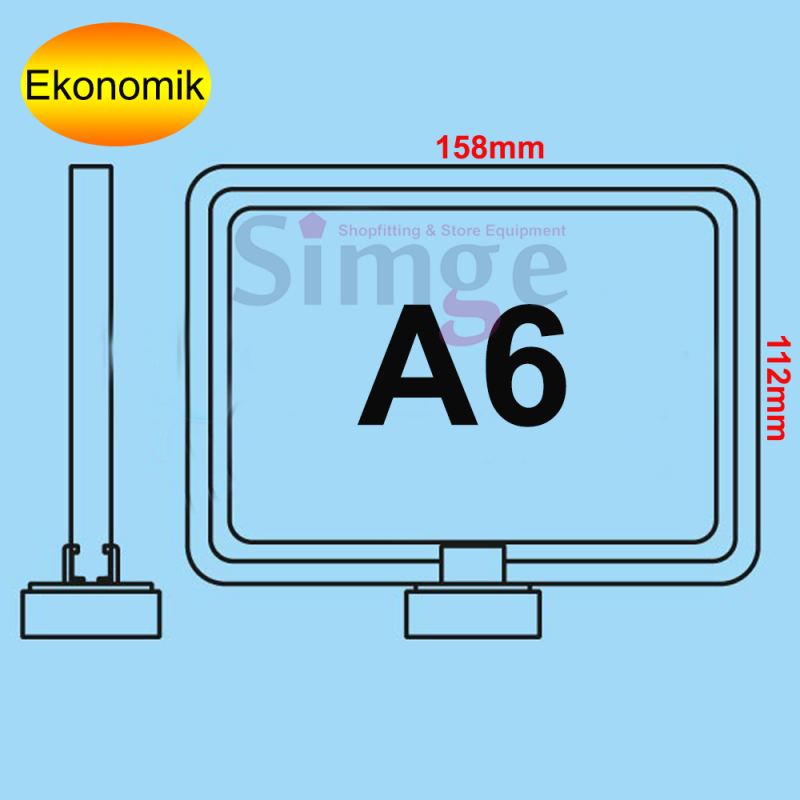 Mıknatıs Tutuculu A6 Plastik Çerçeve Fiyat Etiketlik