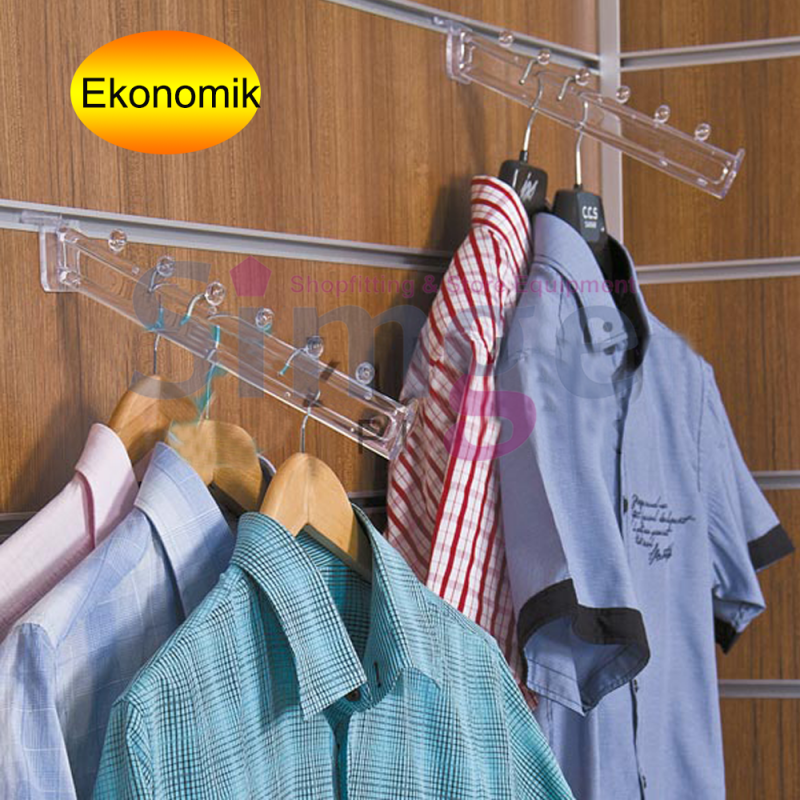Kanallı Pano Eğimli Askılık Bastonu Plastik