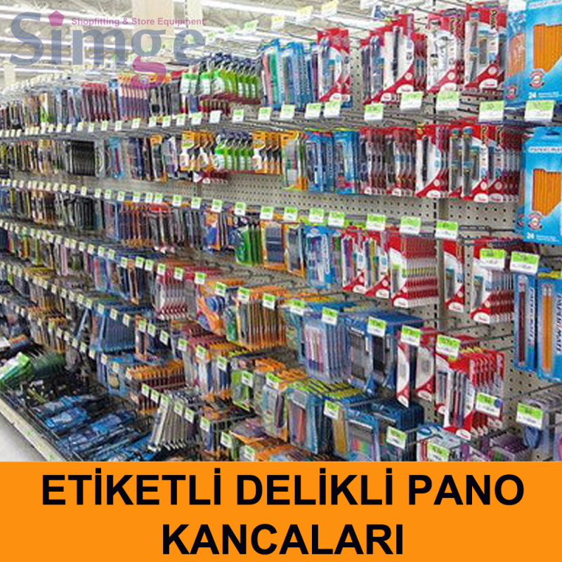 Etiketli Delikli Pano Kancası
