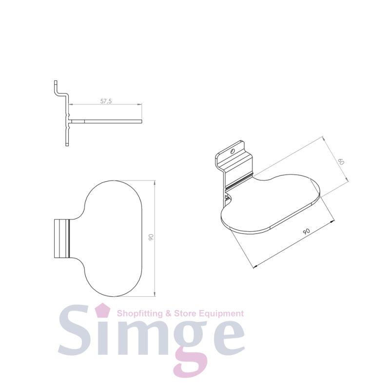 Kanallı Pano Ayakkabı Tutucu Ufak