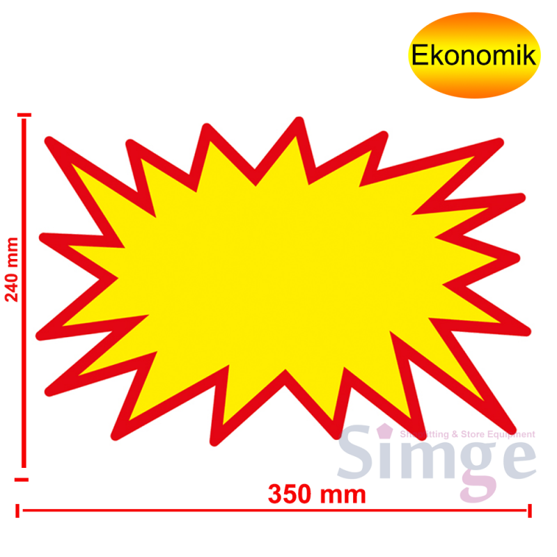 Yıldız Etiket Büyük Boy, İndirim Fiyat Etiketliği
