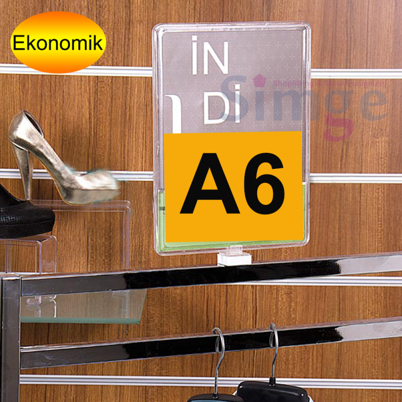 Mıknatıs Tutuculu A6 Plastik Çerçeve Fiyat Etiketlik