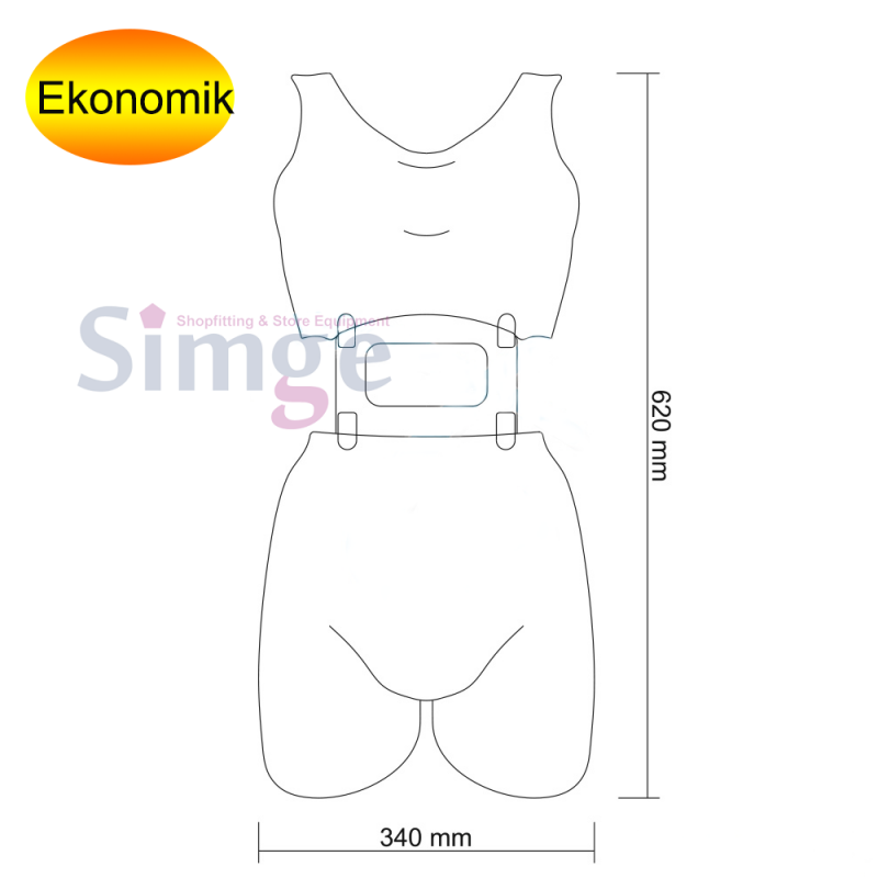Şeffaf Südyenlik, Kilotluk Çamaşırlık Plastik Mankeni