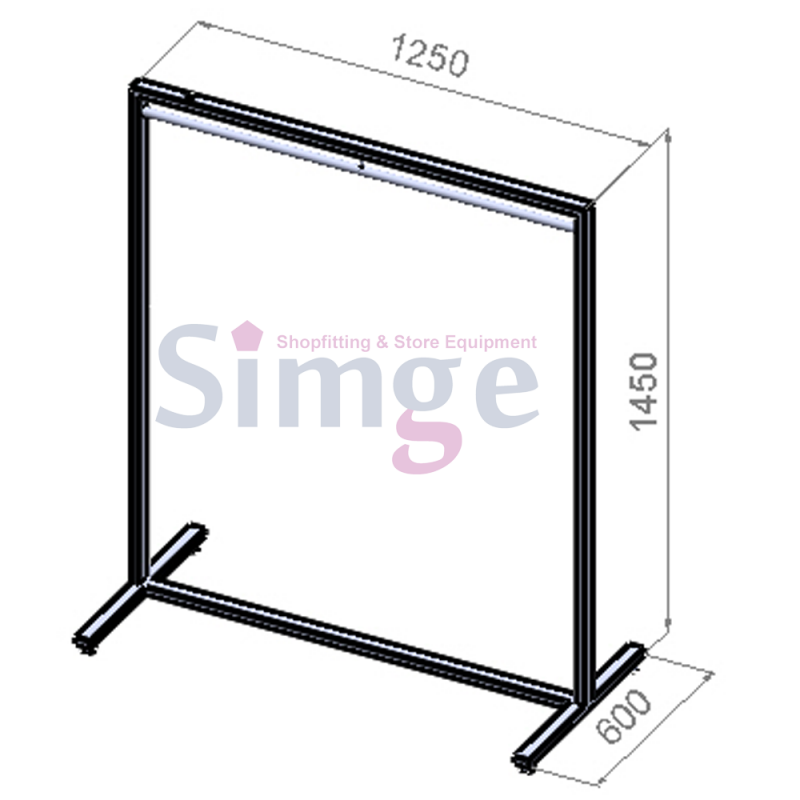 Mağaza Orta Teşhir Askı Standı Düz