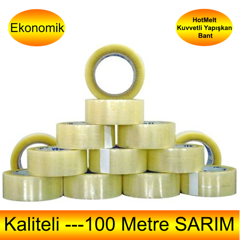 Şeffaf Koli Bantı 45mm x 100 Metre