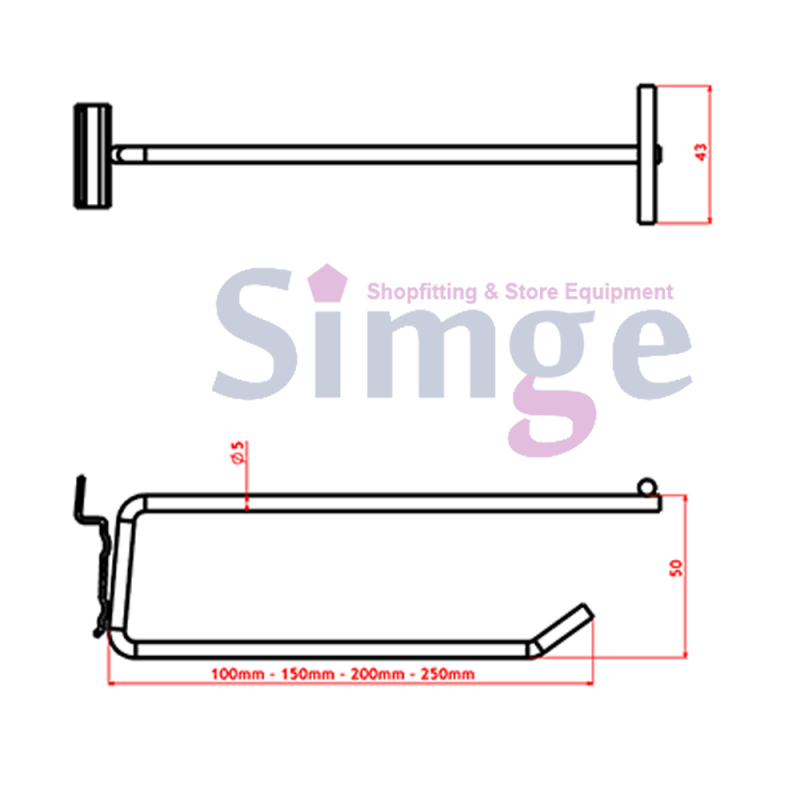 Raf Kancası Etiket Taşıyıcılı