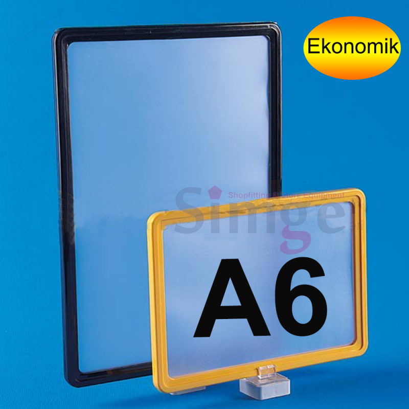 Mıknatıs Tutuculu A6 Plastik Çerçeve Fiyat Etiketlik