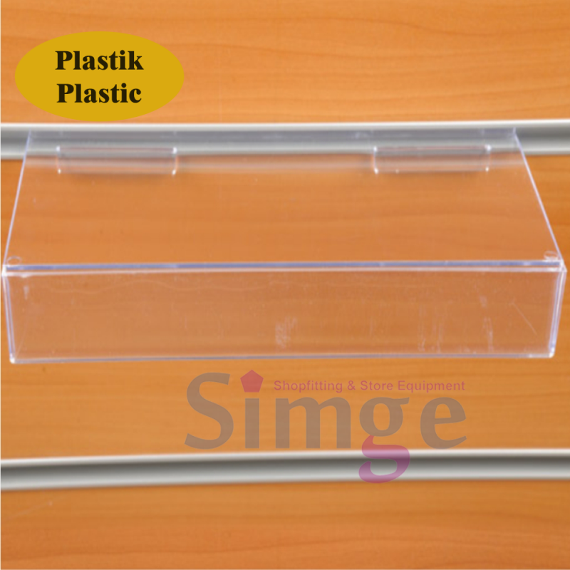 Ayakkabı Mağazası Etiketlikli Şefaf Plastik Ayakkabı Rafı