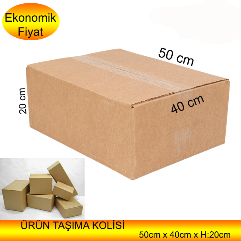 Ambalajlama Ürün Paketleme Kolisi, 50cm x40cm x20cm