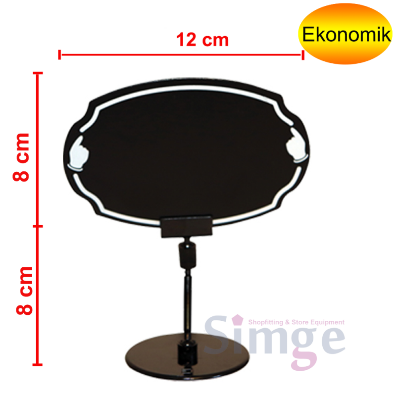 Ayaklı Fiyatlık Etiketliği Elips