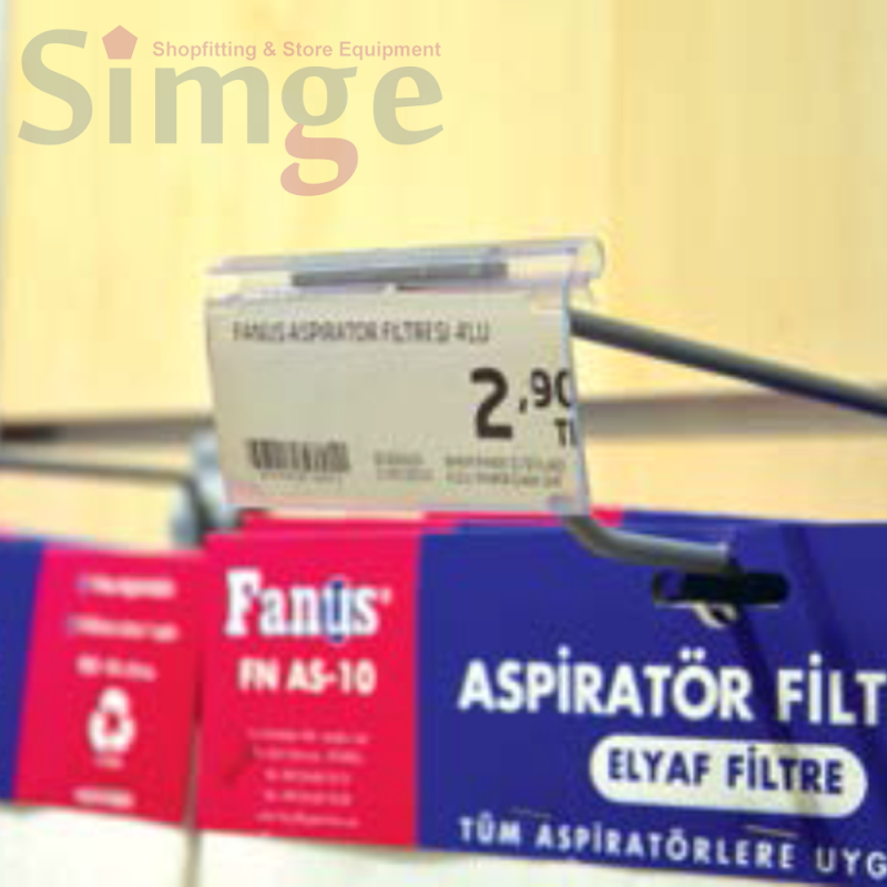 Tel Etiketliği Şeffaf Plastik 40mm x50mm