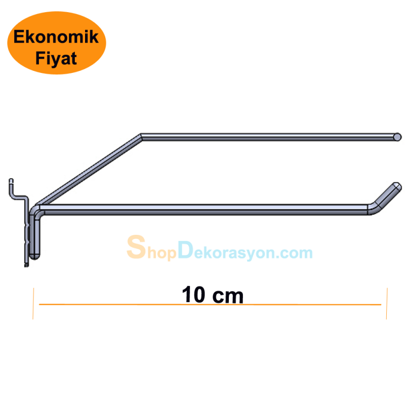 Kanallı Pano Etiket Plastiği Taşıyıcılı Çiftli Kanca