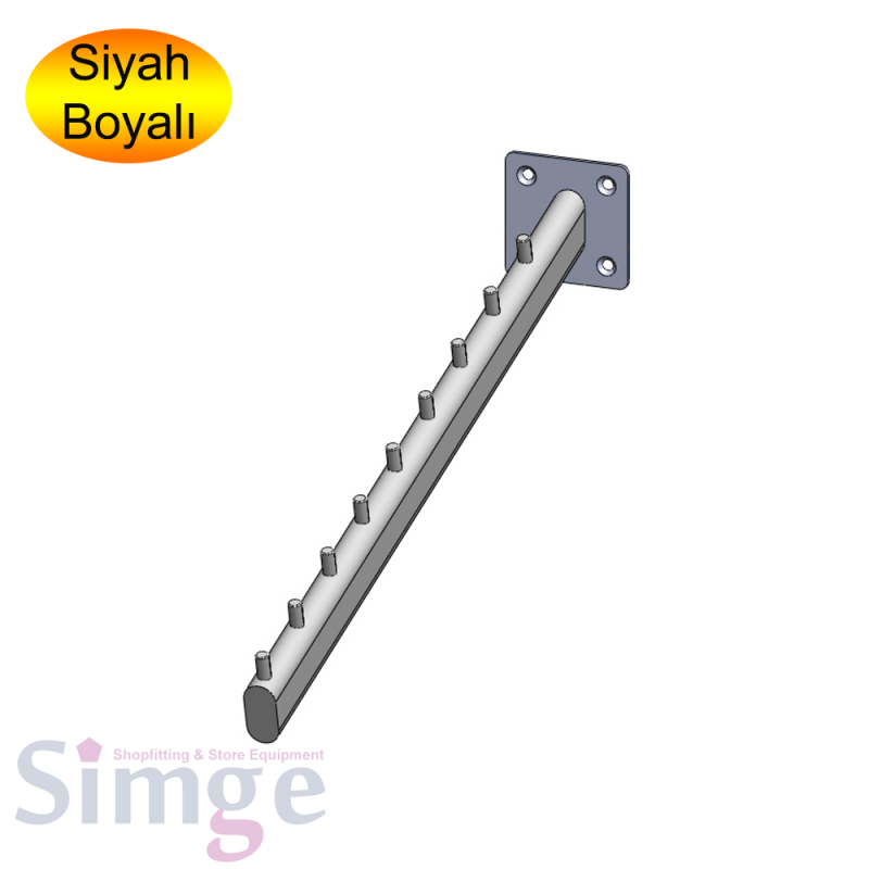 Duvara Vidalanabilen Eğimli, Elbise Askı Taşıyıcısı