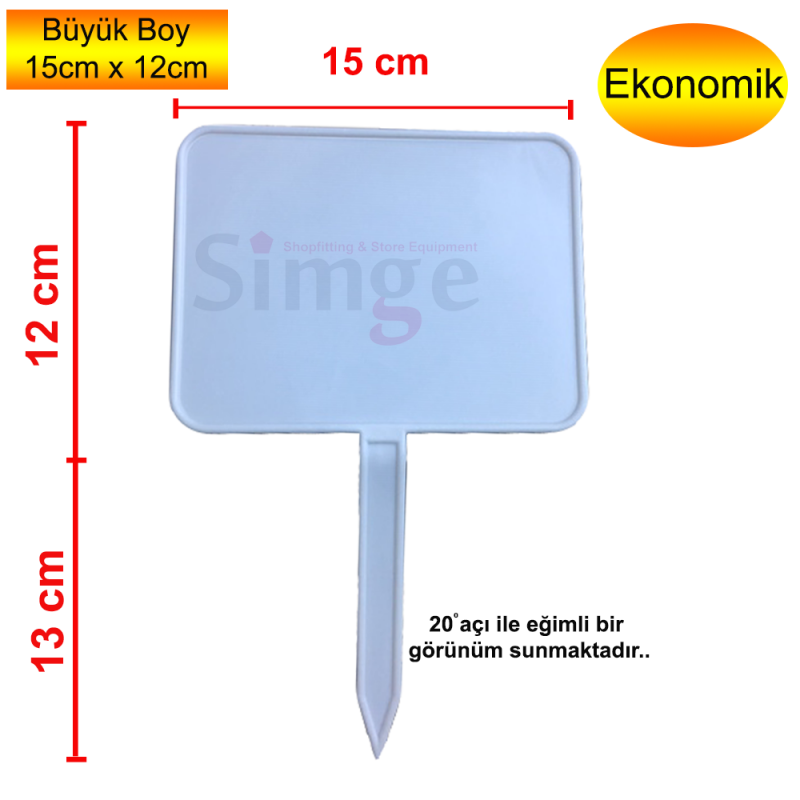 Saplamalı Fiyat Etiketliği, Büyük Boy