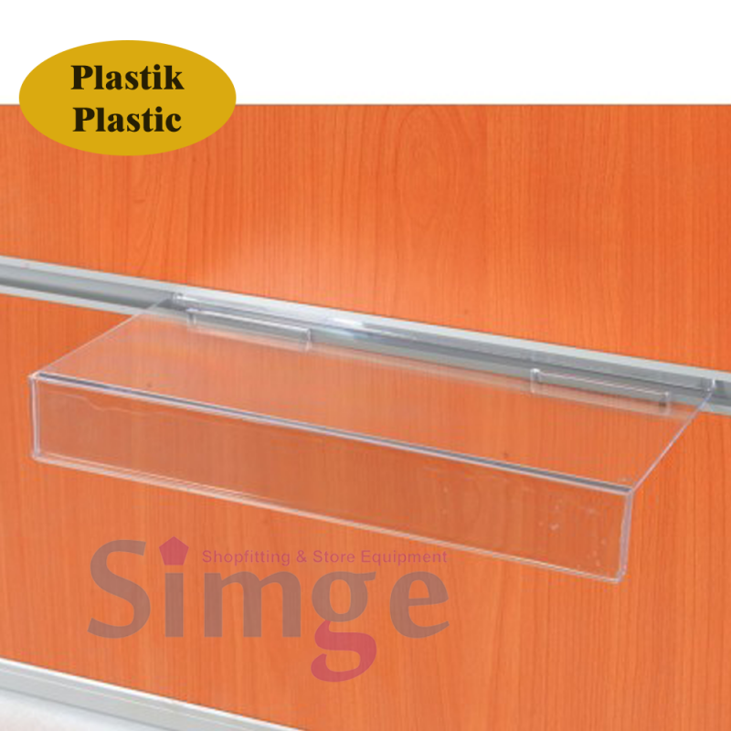 Ayakkabı Mağazası Etiketlikli Şefaf Plastik Ayakkabı Rafı
