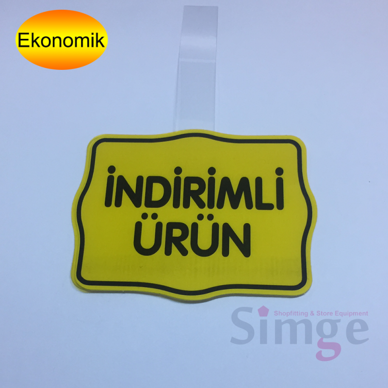 Sarkıtmalı Etiket, Market Raf Etiketi