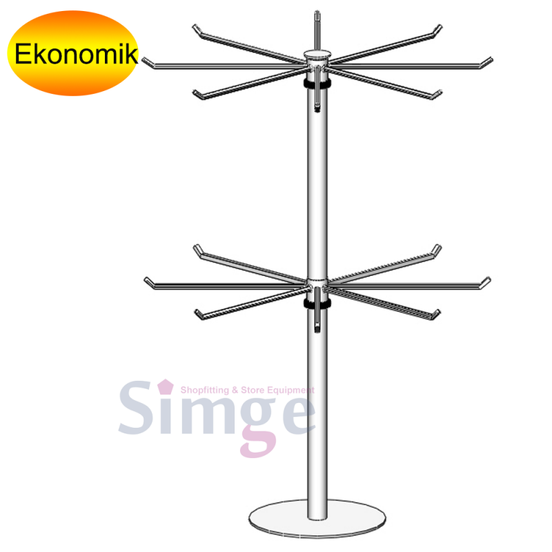 Çift Katlı, Dönerli, Masa Üstü Aksesuar Standı 