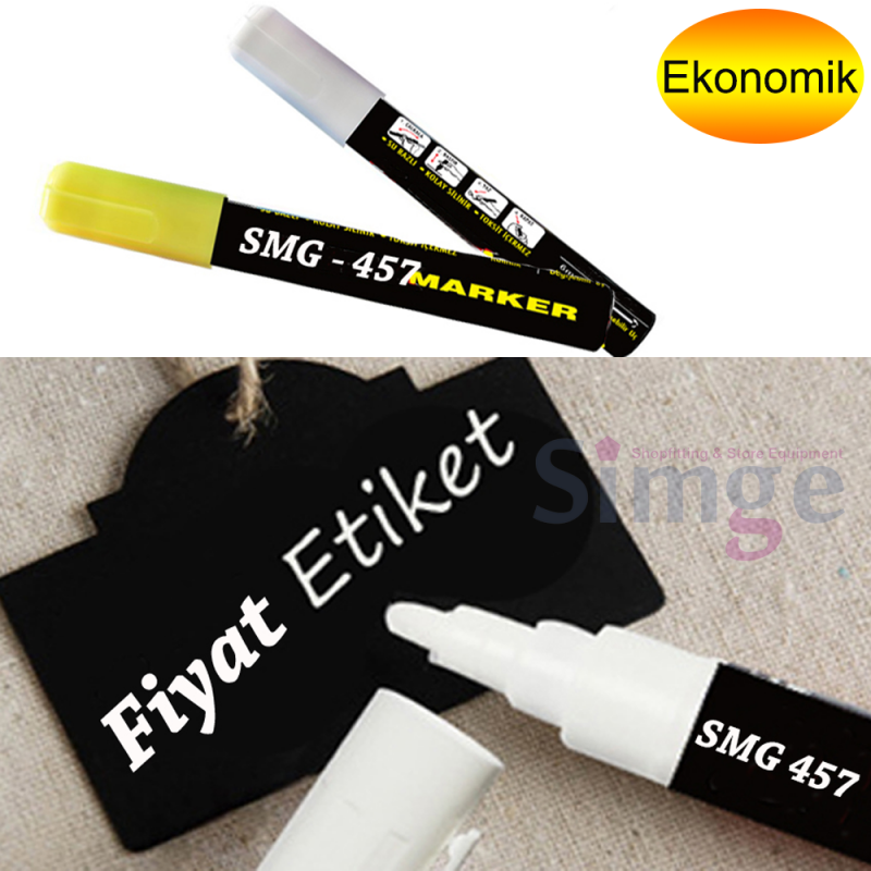 Etiketlik Üzeri Yazı Kalemi , Silinebilir Beyaz