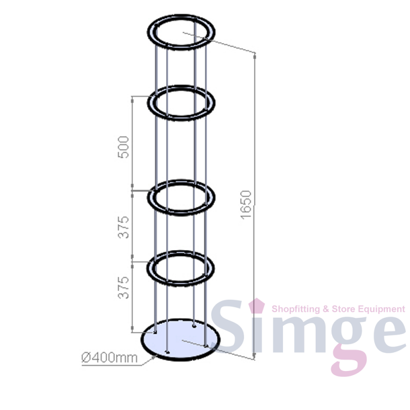 Mağaza Top Teşhir Orta Standı