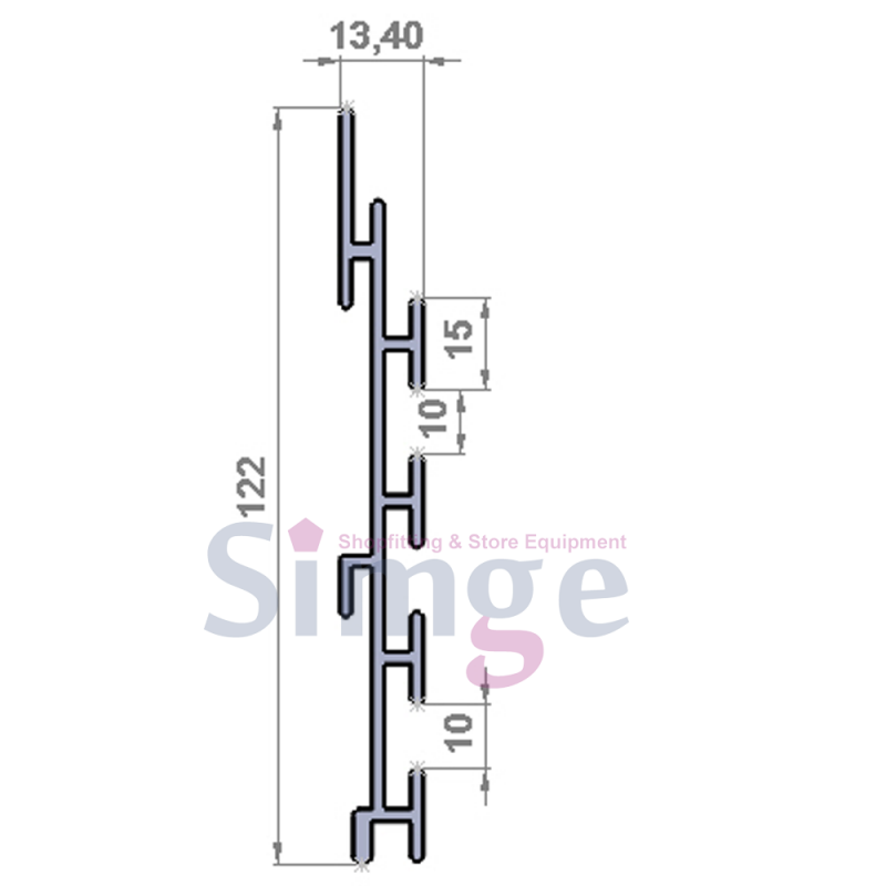 Yatay Dar Kanal Aluminyum Panel Profili