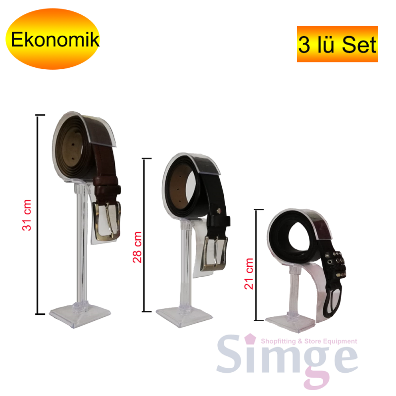 Kemer Teşhir Standı Üçlü Plastik