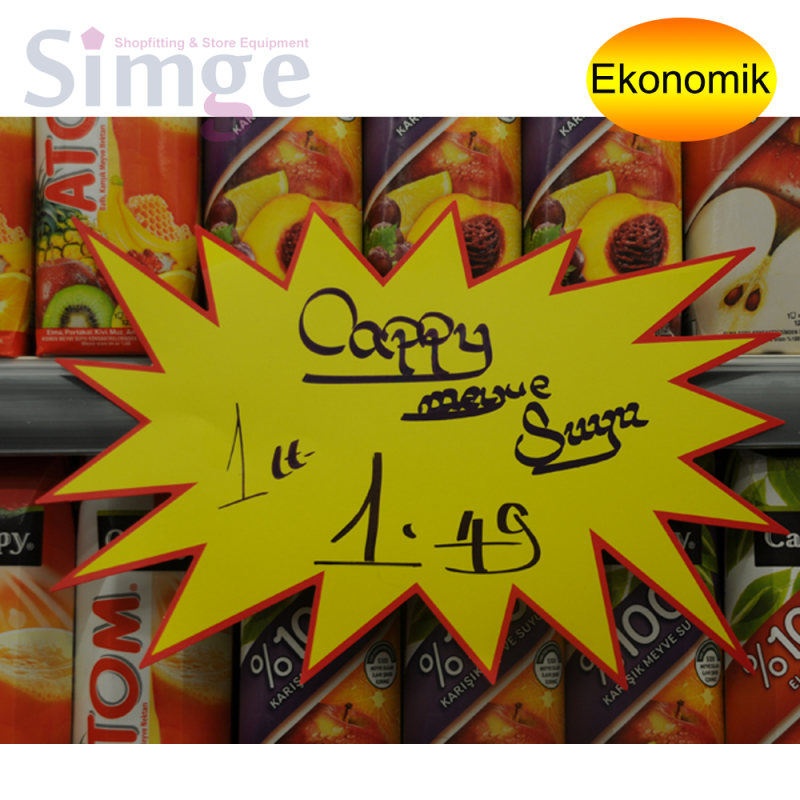 Yıldız Etiket Büyük Boy, İndirim Fiyat Etiketliği