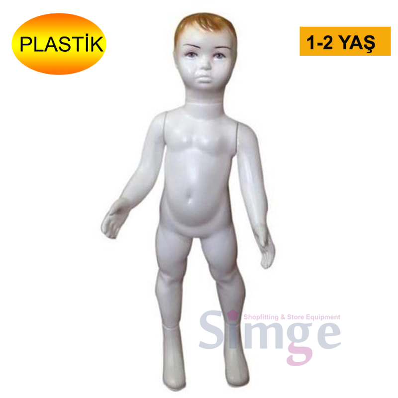 Plastik Erkek 1-2 Yaş Çocuk Vitrin Mankenleri