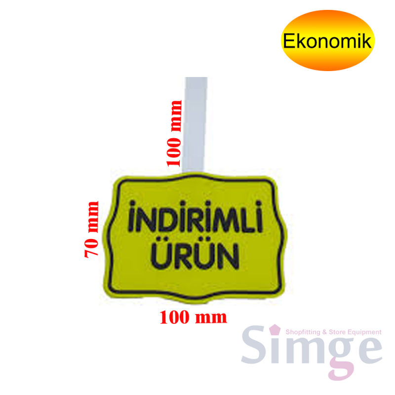Sarkıtmalı Etiket, Market Raf Etiketi