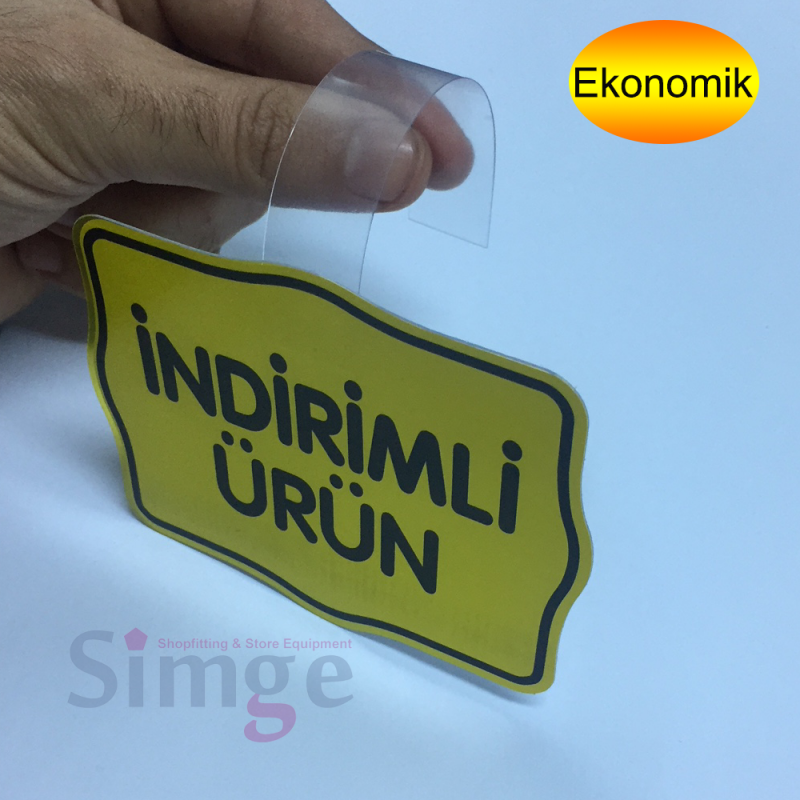 Sarkıtmalı Etiket, Market Raf Etiketi