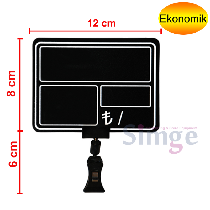 Mandallı Fiyatlık Dikdörtgen Etiketlik