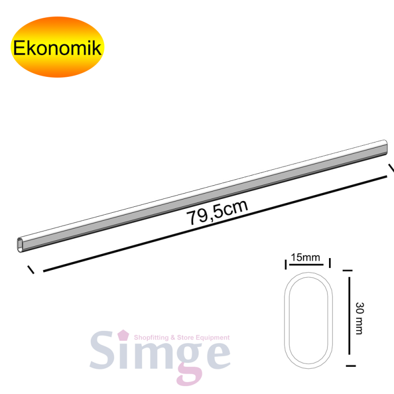 Kromajlı Oval Askı Borusu 
