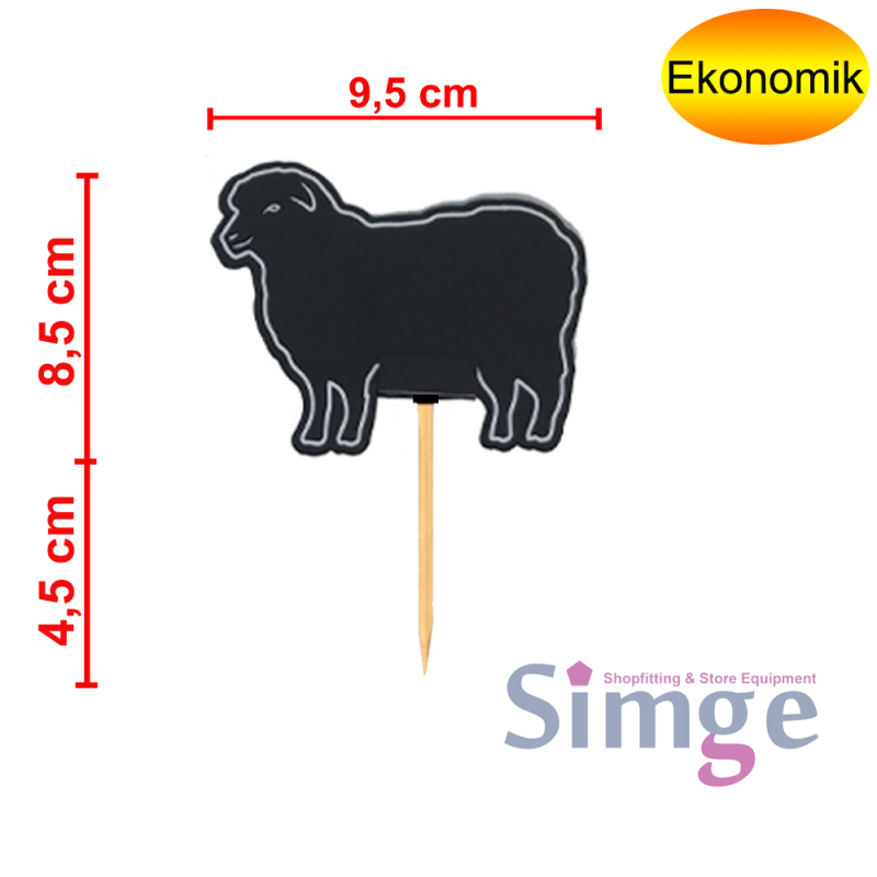 Ahşap Saplamalı Fiyatlık Hayvan Figürlü Etiketlik