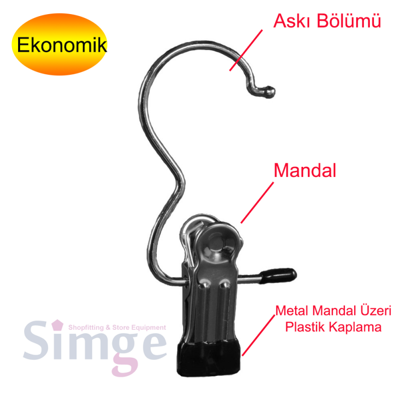 Tek Mandallı Eşarp Askılığı