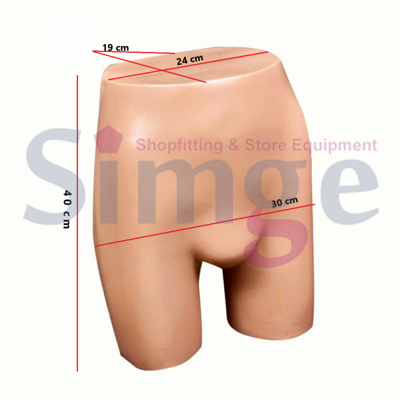 Plastik Erkek Şortluk, Şort Mankeni Ten Rengi