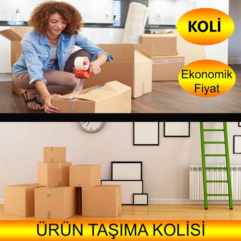 Ucuz ve Ekonomik Koli İkitelli, Boş Taşınma Karton Koli 650mm x 395mm x 200mm