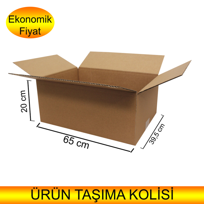 Ucuz ve Ekonomik Koli İkitelli, Boş Taşınma Karton Koli 650mm x 395mm x 200mm