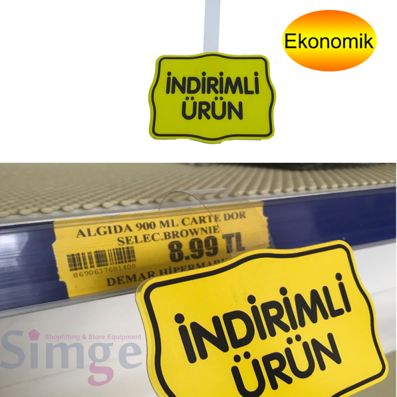 Sarkıtmalı İndirimli Ürün Fiyat Etiketliği Kulakçık