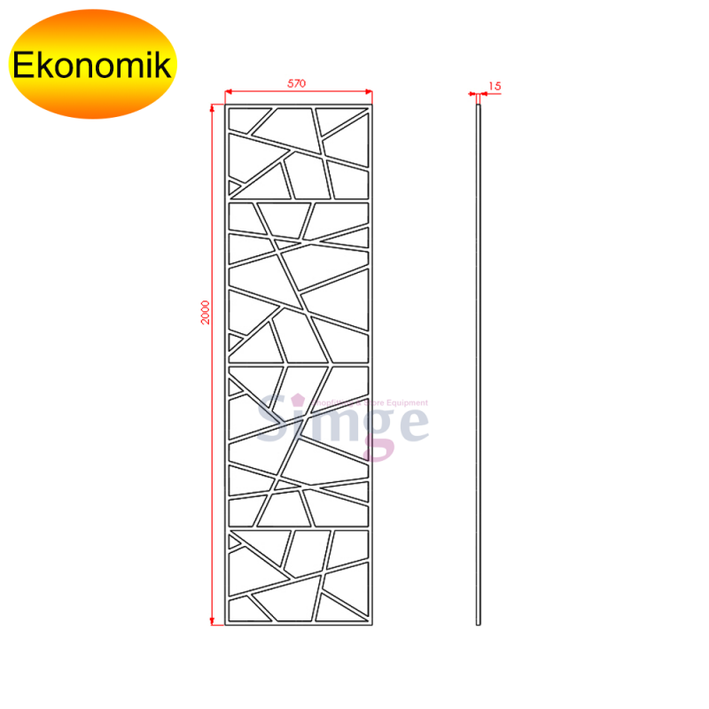 Mağaza Vitrin Arkası Paravan, Karma