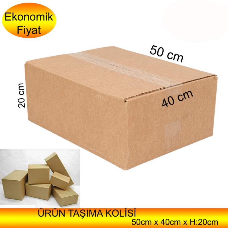 Ambalajlama Ürün Paketleme Kolisi, 50cm x40cm x20cm