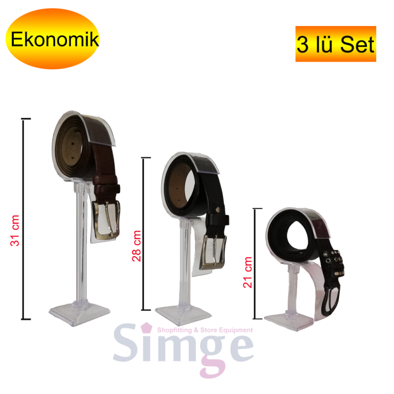 Kemer Teşhir Standı Üçlü Plastik