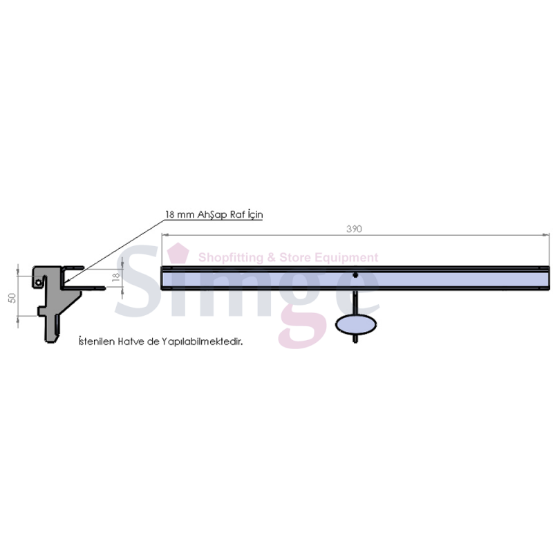 Tekli Ahşap Raf Braketi