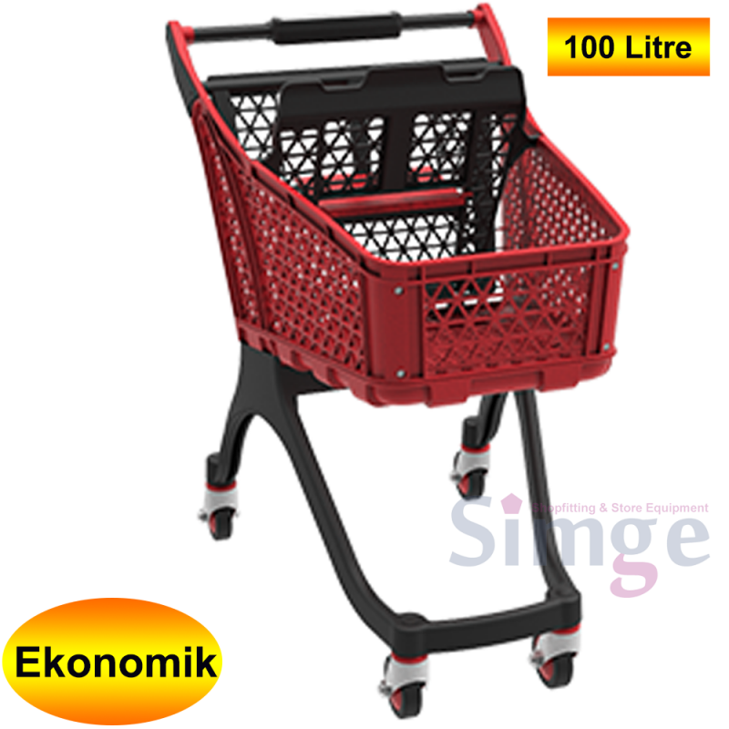 Plastik Market Arabası 100 Litre