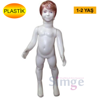 Plastik Kız Çocuk Vitrin Mankeni, 1 - 2 Yaş