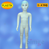 Plastik Kız Çocuk Boy Mankeni 3 - 4 Yaş